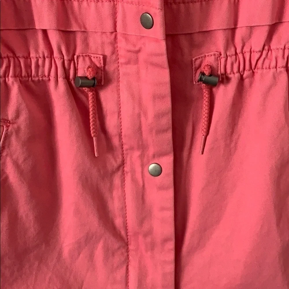 Old Navy Pink Twill Hooded Field Jacket